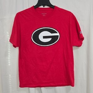 Champion Georgia Bulldogs Red Unisex Shirt w/ Front and Back Graphics